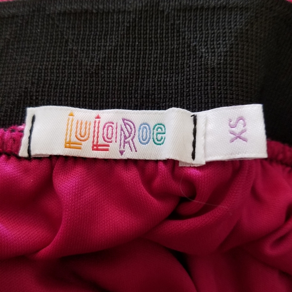 LuLaRoe Hot Pink lace Lola skirt XS - Picture 3 of 3